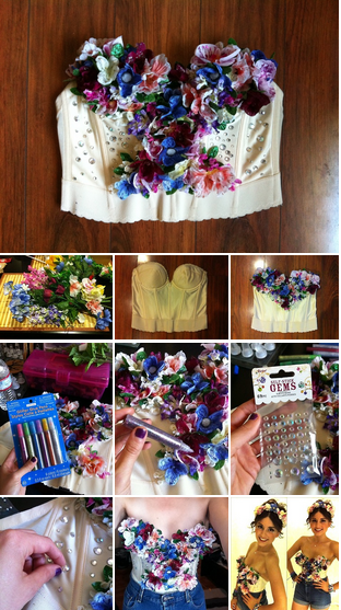 Fancy Made DIY – Bejeweled Floral Bustier