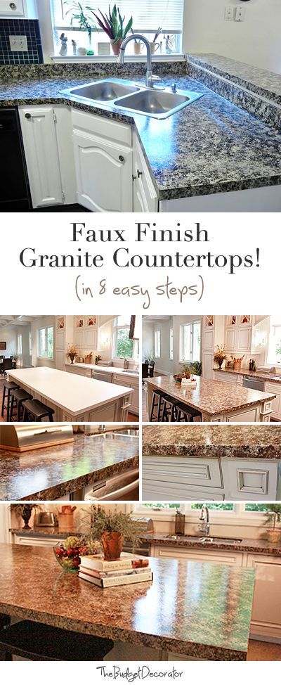 Faux Finish Granite Countertops in 8 Easy Steps!