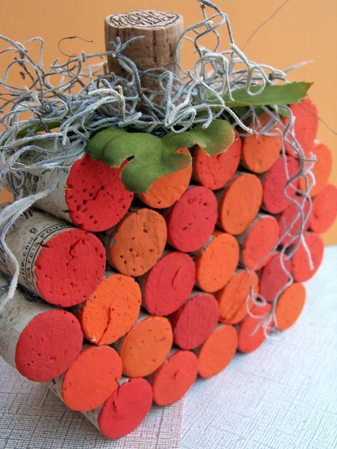 Festive Fall Wine Cork Pumpkin by BonusMomBoutique on Etsy, $16.99