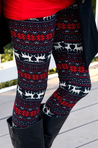 Flower Reindeer Leggings, would be cute christmas morning. This were out of stock but they have a lot.