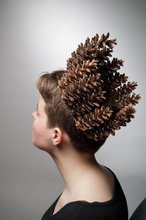 For a little fantasy… Pinecone Tiara by GiveMeLoveAndWork on Etsy,
