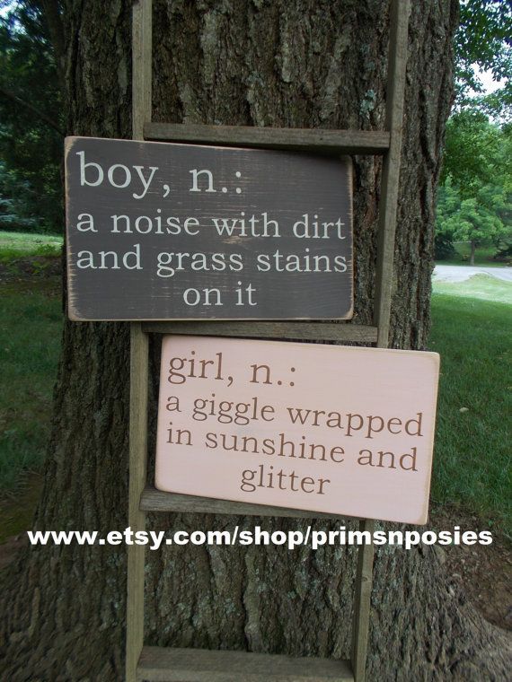Girl Definition Wood Sign Baby Nursery Baby Shower by primsnposies
