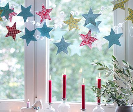 Girlande aus Sternen – Stimmungsvolle Weihnachtsdeko 10 – [LIVING AT HOME]