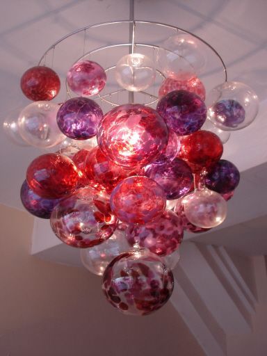 glass balls: chandelier