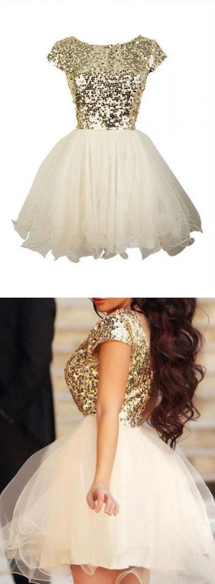 Great website!!!!!! Golden Sequin Homecoming Dress !