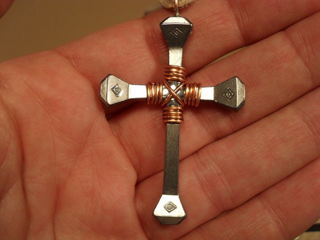 Handmade Horse Shoe Nail Cross Pendant. Starting at $10 on Tophatter.com!