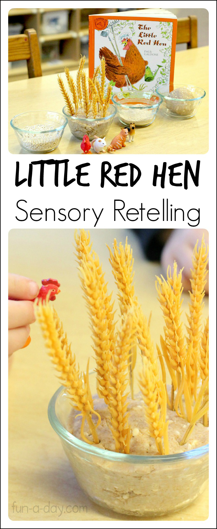 Hands-on retelling of the classic Little Red Hen story!