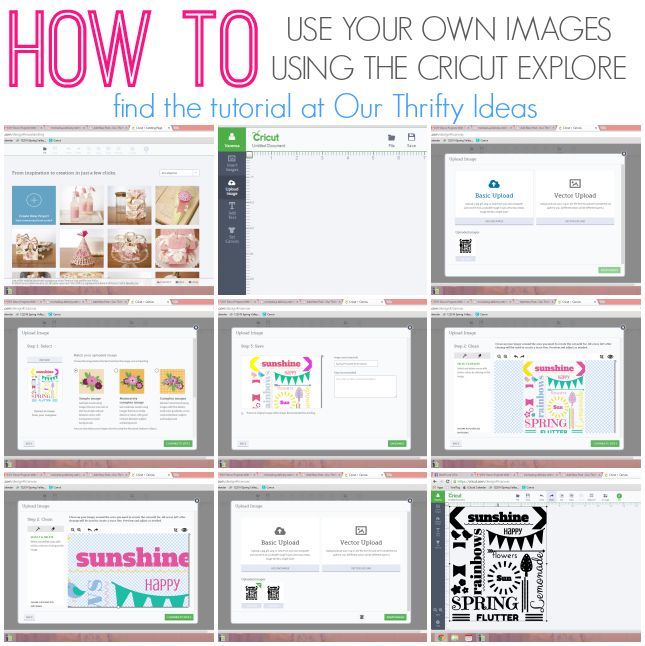 how to use your own images using the Cricut Explore machine