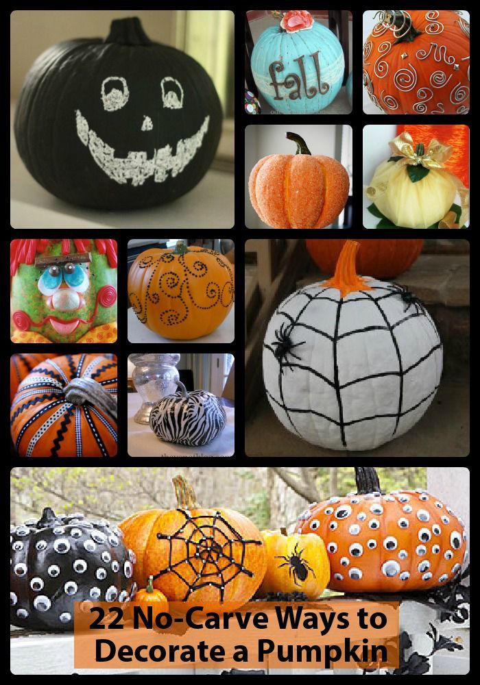 If youre not a fan of pumpkin guts, try these amazing ideas for decorating pumpkins without a knife!