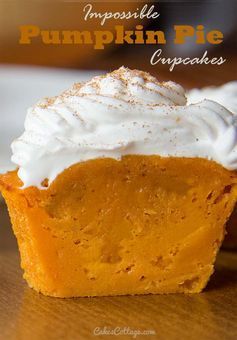 Impossible Perfect Fall treat! De-lic-ious Pumpkin Pie Cupcakes.