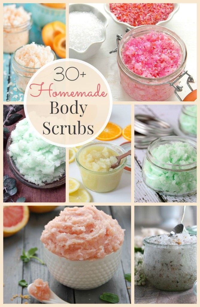 Ive put together a list of 30+ Homemade Body Scrubs that would be perfect to make at home, either to keep for yourself or to give