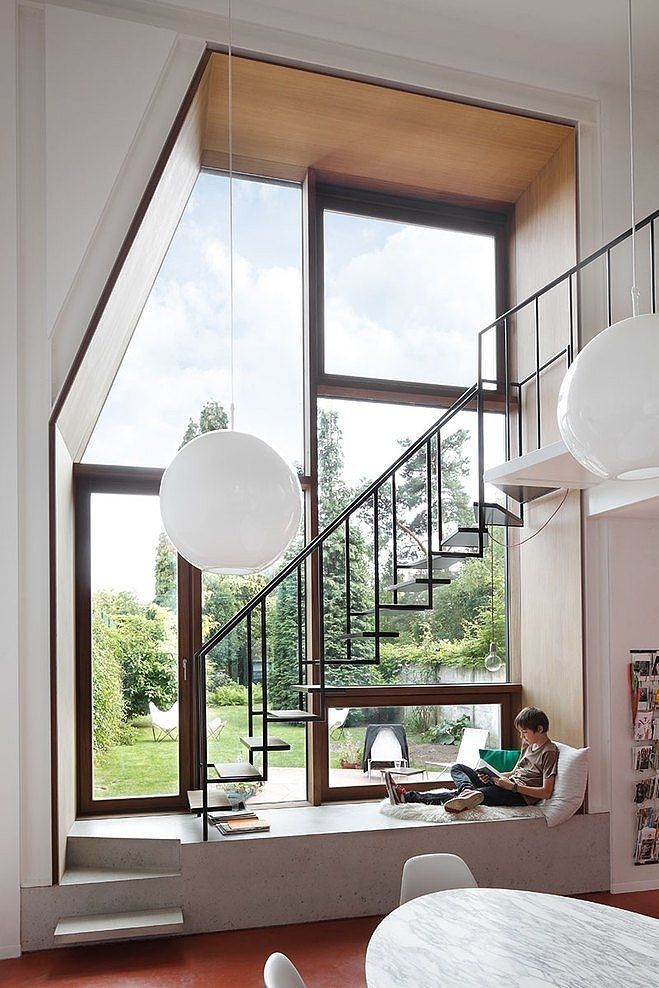 Kessel-Lo House by NU Architectuuratelier, window seat