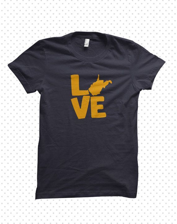 Love My State West Virginia TShirt MADE TO by HandmadeEscapade, $16.00  size LARGE