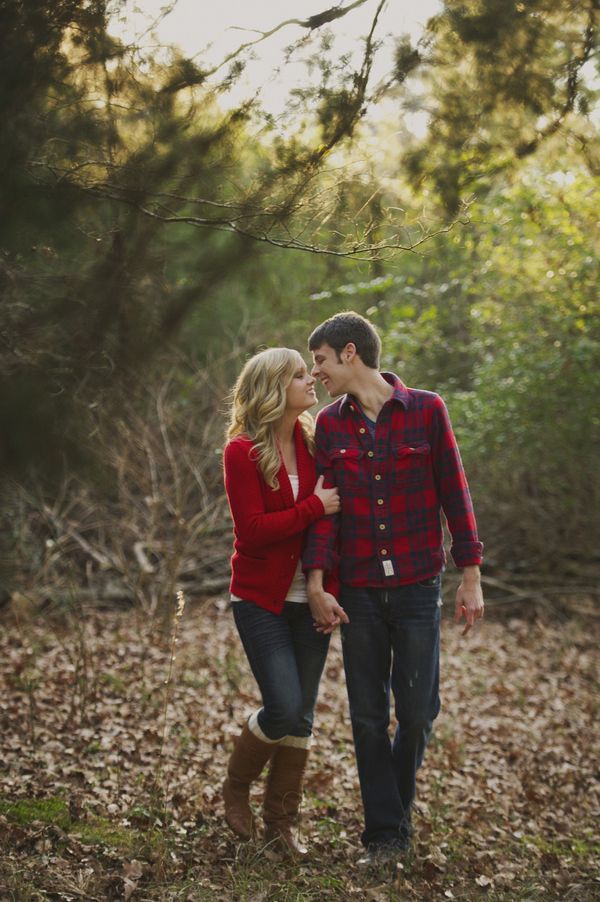Love the coordinated, but not to matchy-matchy outfits. Would make a cute engagement photo outfit!