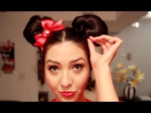 Minnie Mouse Hair EARS (NOT Buns) DIY – Minnie Mouse Makeup and Hair – PART 2