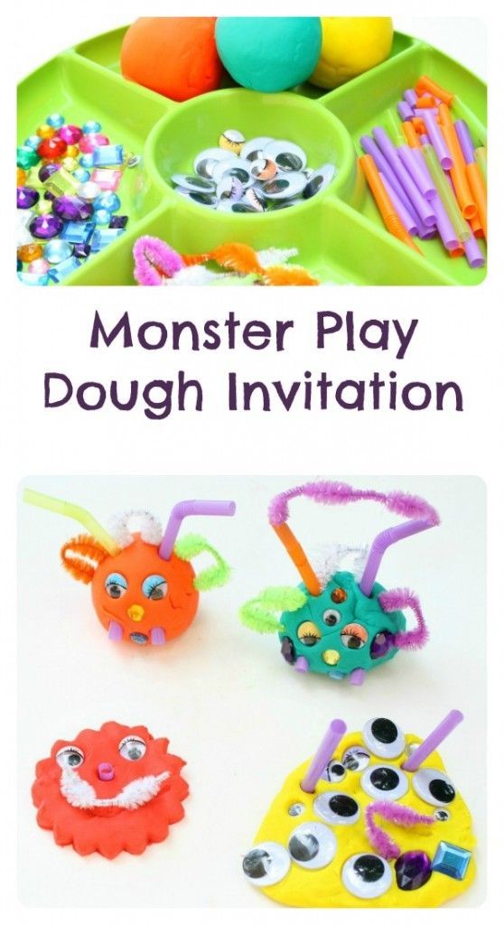 Monster Play Dough Invitation~Halloween Activity for Kids
