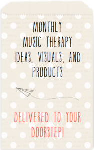 MT Mailings: A monthly box full of music therapy goodies!! :)
