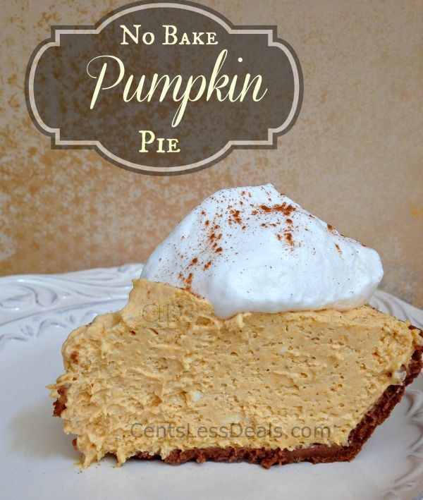 No Bake Pumpkin Pie recipe – Im not playin, this looks fabulous & easy. Wow.