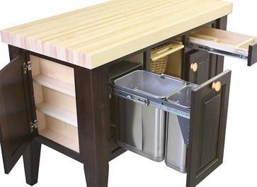 Northern Heritage Kitchen Island and Block Set contemporary kitchen islands and kitchen carts ***Love the wooden butcher block