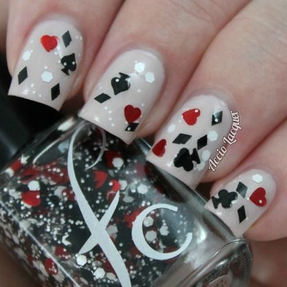 Off With Her Head, Inspired by Alice in Wonderland. Queen Of Hearts Nail Polish