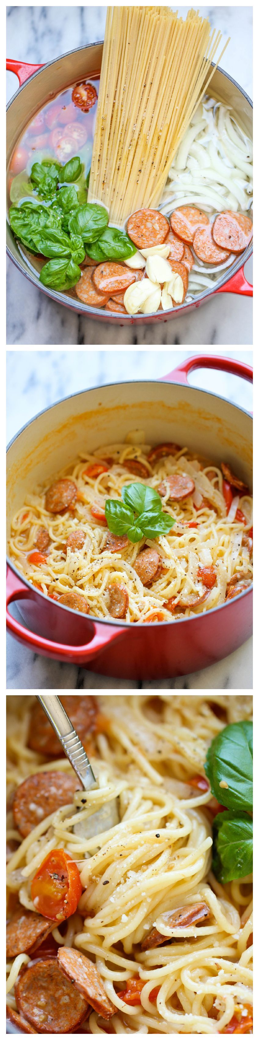 One Pot Pasta – The easiest, most amazing pasta you will ever make. Even the pasta gets cooked right in the pot. How easy is