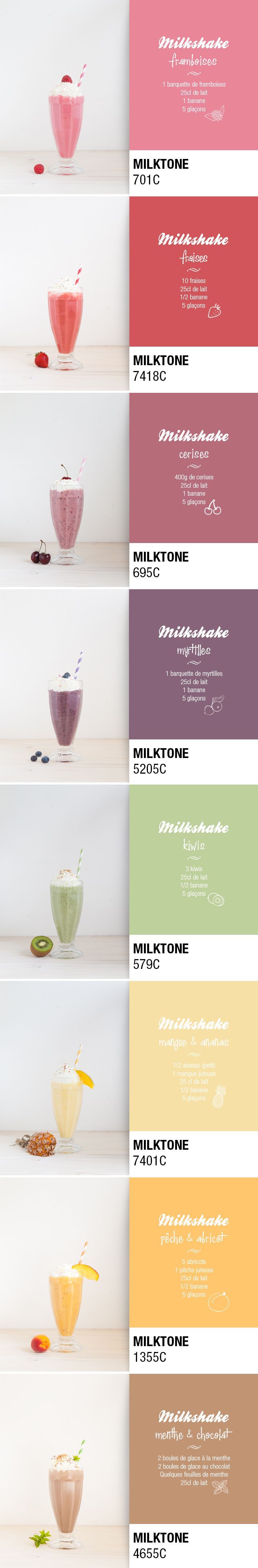 Palette de Milkshakes / Pantone Milshakes