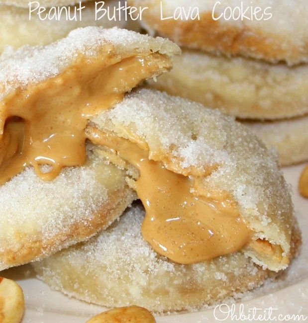 Peanut Butter Lava Cookies Recipe ~ buttery, flaky, sugary little gems… My oh My, YUM!