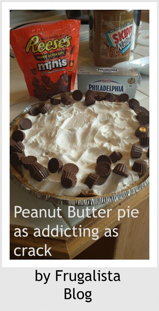 Peanut Butter Pie by @Frugalista Blog Yum. Yum. and YUMMMMMMMM.