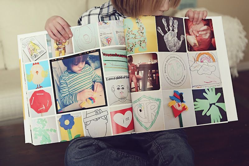 Photo book of childrens artwork. love this – never know what to do with all the artwork!