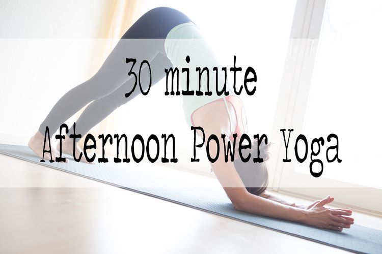 Pin it! 30 minute afternoon power yoga with playful sequencing.