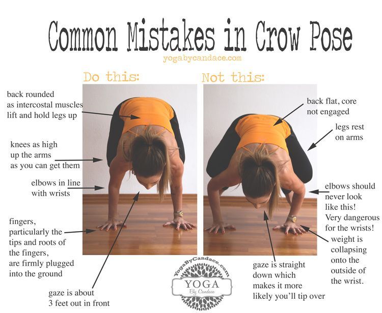 Pin now and practice later! Common mistakes in crow pose