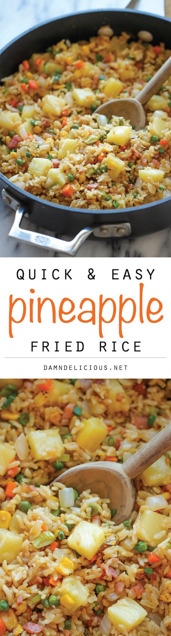 Pineapple Fried Rice – A quick and easy weeknight meal thats so much cheaper, tastier and healthier than take-out!