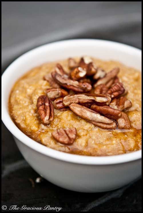 Pumpkin Pie Oatmeal- my go to breakfast and so easy