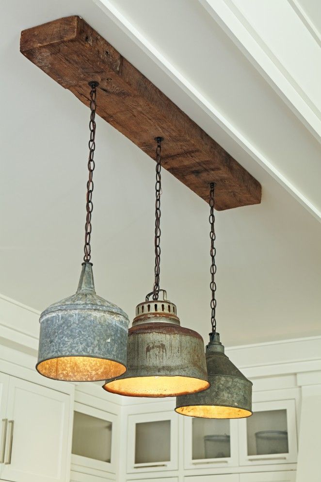 Re-Purposed Industrial…I love these lights!