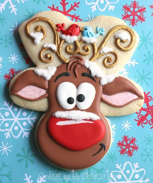 Reindeer Cookies with Gingerbread Man Cutter  Christmas Cookies  Rudolph the red nosed reindeer