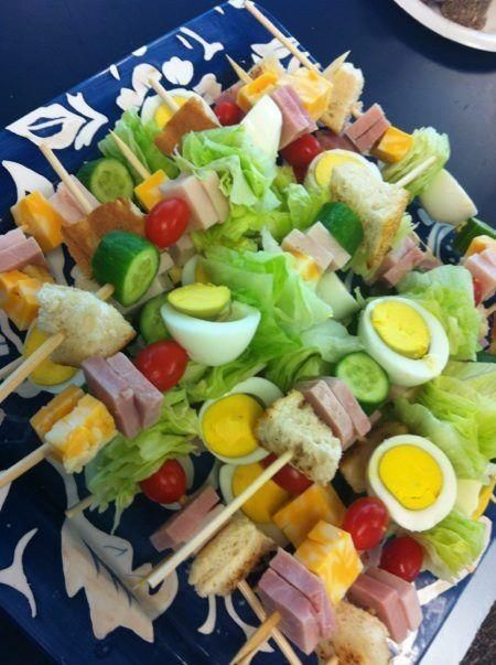 Salad Kabobs. Great summer idea