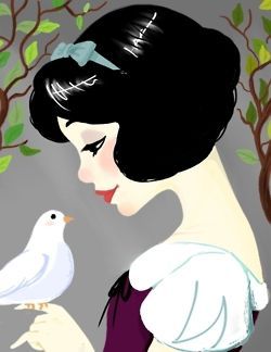 Snow White There is something I do and do not like about this style of coloring. Its simplicity appeals to me but then the