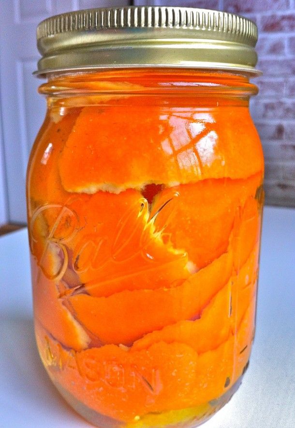 Soak orange peels in vinegar for two weeks in a sealed mason jar then pour the vinegar into a spray bottle. Use as a non-toxic and