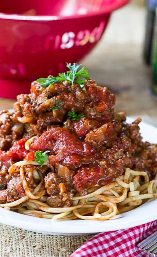 Southern Spaghetti Sauce just like my grandmother made. Super thick and meaty!