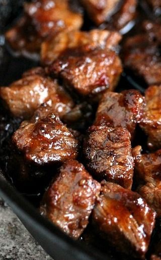 Steak Bites Recipe ~ Steak made into bite sized appetizers… Simple, and utterly delicious!