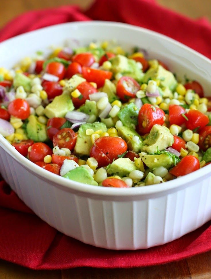 The Best Healthy Recipes: Corn, Avocado, and Tomato Salad. This salad can be summed up in one word. FRESH.