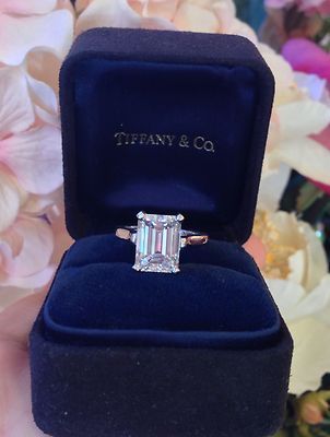 The perfect ring: Tiffany & Co 3.86 ct GIA VS2-G Emerald Cut Platinum Diamond Engagement Ring