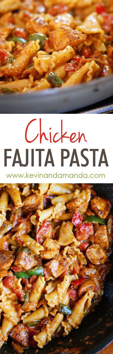 This Creamy Chicken Fajita Pasta is a HUGE winner! Everything cooks in one pan (even the noodles!) and its done in 15 minutes. So,