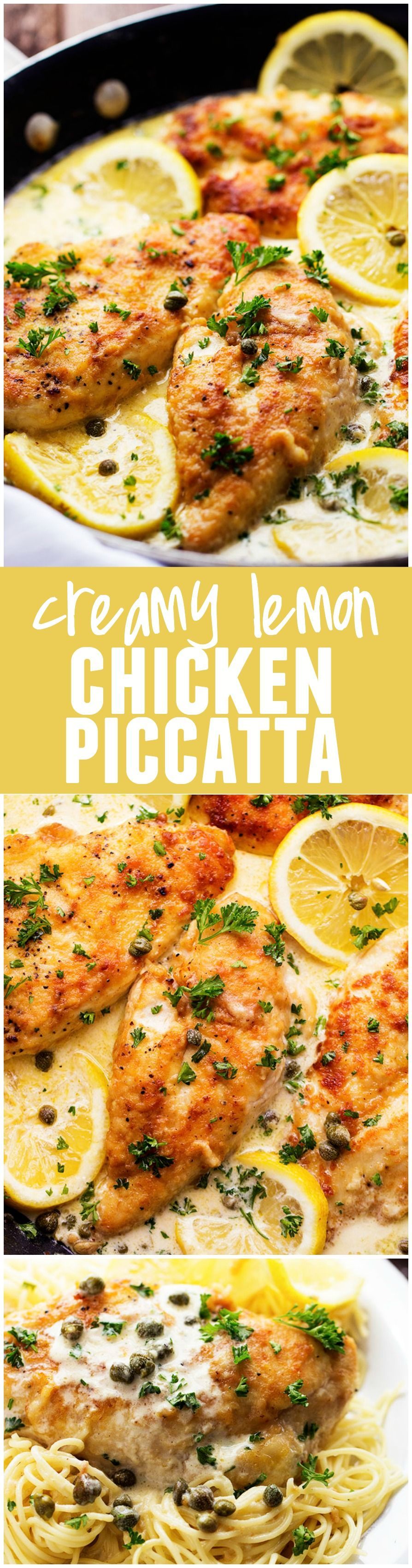 This Creamy Lemon Chicken Piccatta is an amazing one pot meal that is on the dinner table in 30 minutes!
