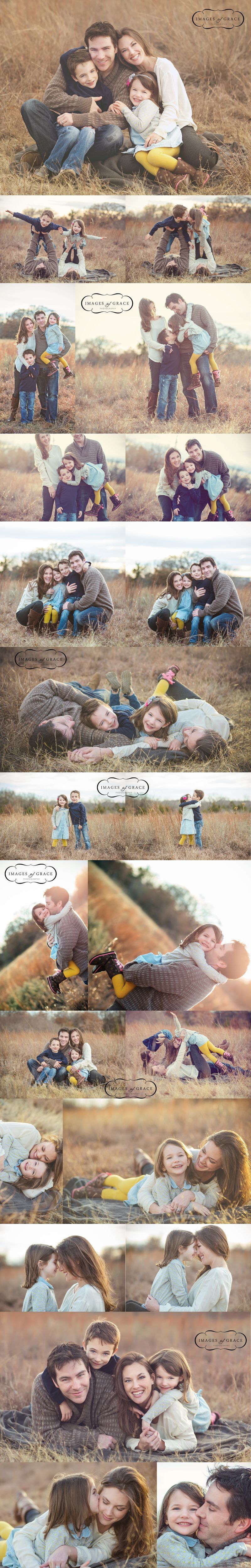 This is a wonderful example of great family styling for a photo shoot. Except for the yellow stockings of the little girl just to