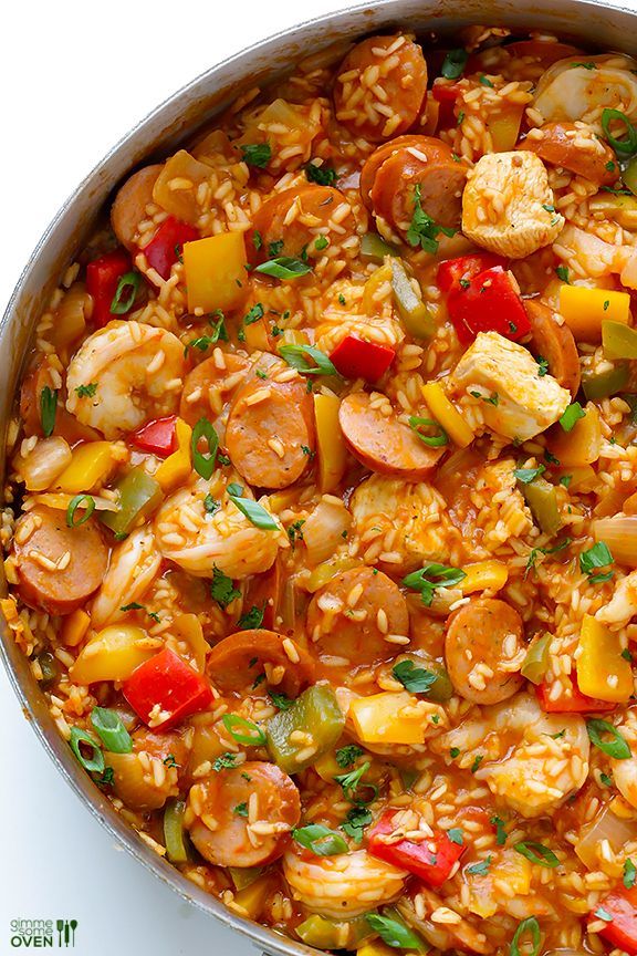 This jambalaya looks amazing. I would probably leave out the shrimp… but still. YUM