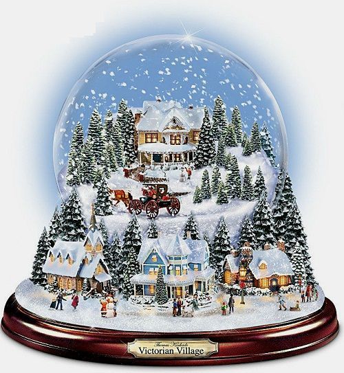 Thomas Kinkade Christmas snow globe