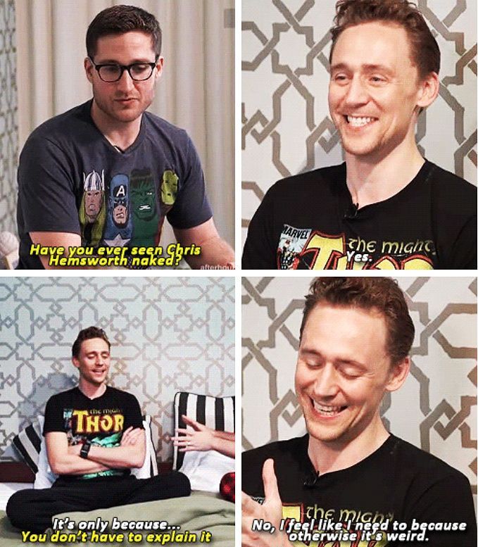 Tom Hiddleston haha