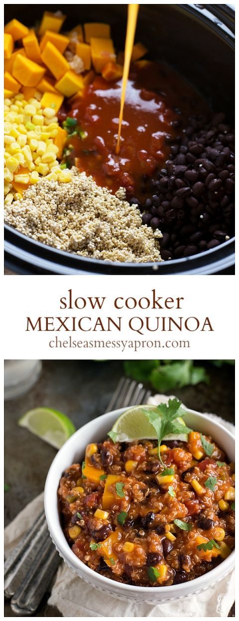 *TRIED new staple! Made with corn bread! * {Slow Cooker} Mexican Quinoa | Chelseas Messy Apron