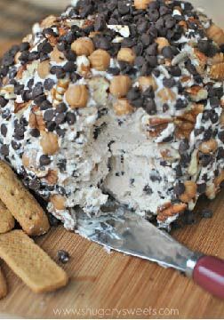 Turtle Cheeseball  A delicious and easy dessert dip to serve with apples, animal crackers or graham crackers.